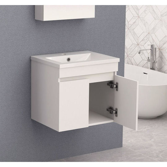 Inter Ceramic Waschtisch mit Waschbecken L50xB39xH45cm Weiß