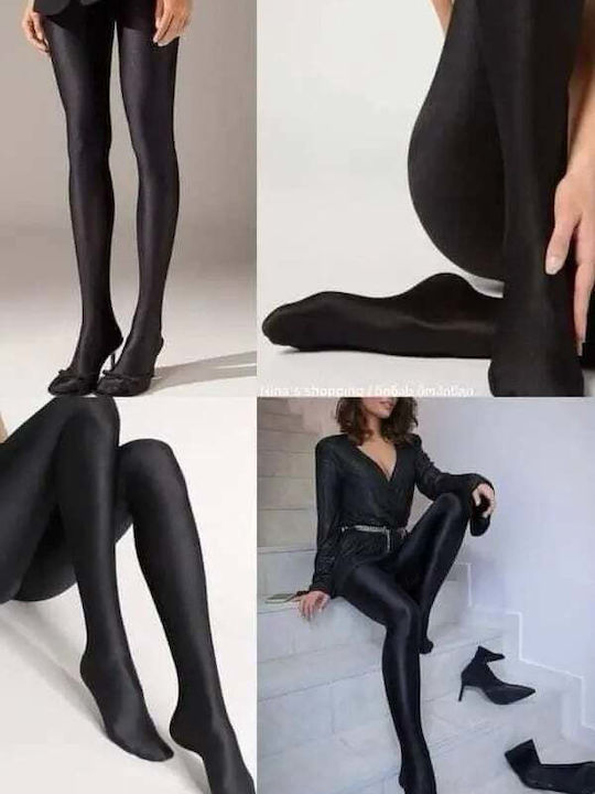 Обучение Женски Дълга легинси Бляскави Black