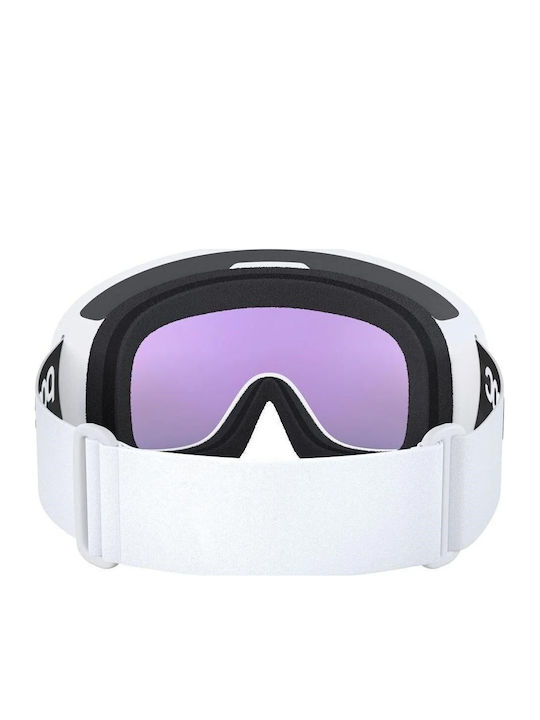 Poc Fovea Masca de schi și snowboard Pentru adulți Alb cu Lentilă în culoarea Albastru