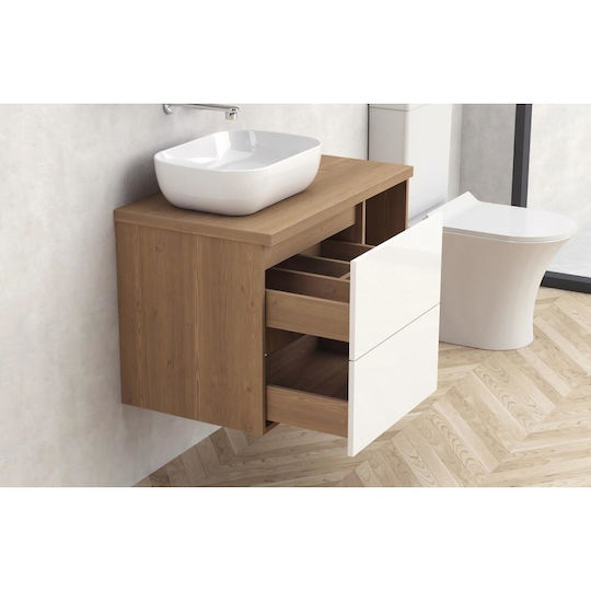 Inter Ceramic Шкаф без Мивка Д80xШ46xВ53см Бял