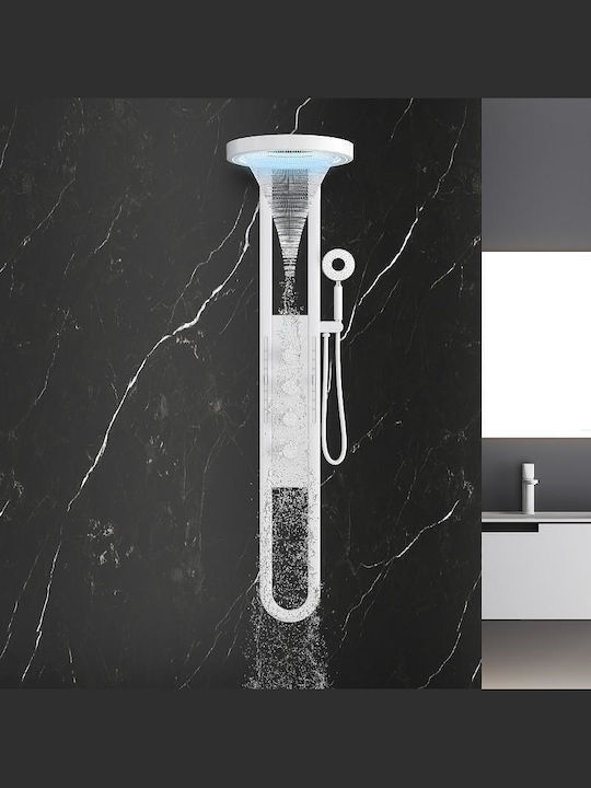 Inter Ceramic Στήλη Υδρομασάζ 155.5cm Λευκή Inter Ceramic Στήλη Υδρομασάζ 155.5cm Λευκή
