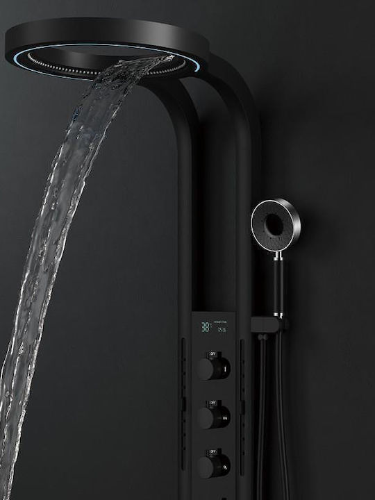 Inter Ceramic Hydro-Massage-Säule 155.5cm Schwarz