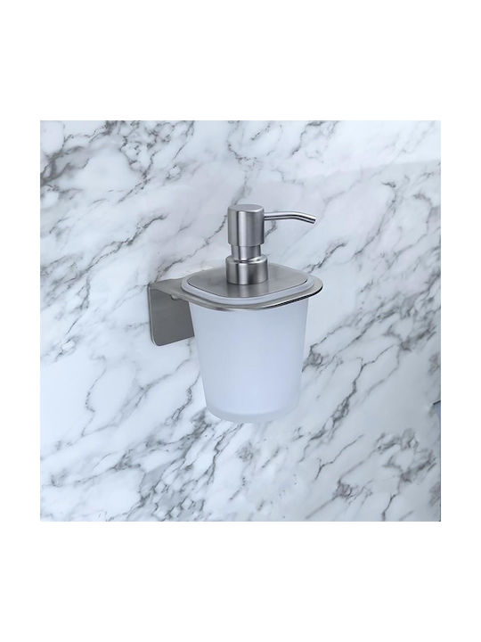 Inter Ceramic Επιτοίχιο Dispenser από Ανοξείδωτο Ατσάλι Γκρι 300ml
