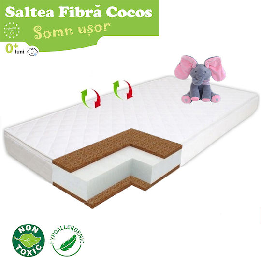 Smartic Ortopedic Saltea Pentru Patut cu Nucă de cocos 70cmx105cmx10cm