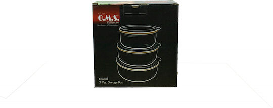 OMS Collection Lunchbox Inox Schwarz 3Stück