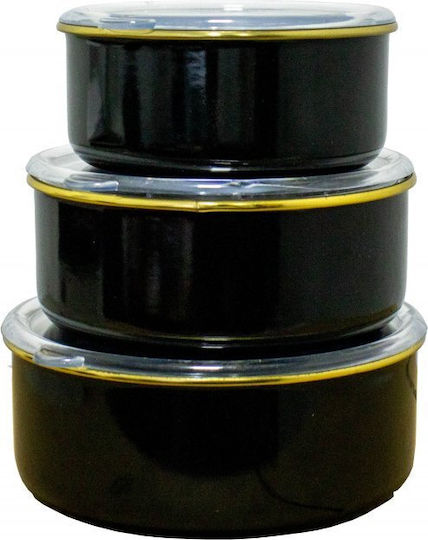 OMS Collection Lunchbox Inox Schwarz 3Stück