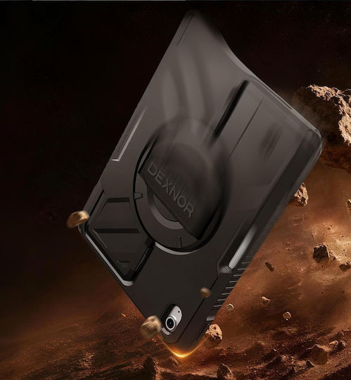Dexnor Back Cover Περιστρεφόμενη Ανθεκτική Μαύρη (iPad 11" 2025, iPad 10.9" 2022)