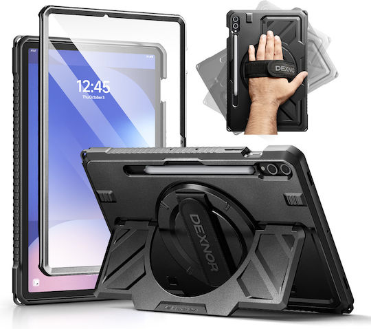 Dexnor Back Cover Περιστρεφόμενη Ανθεκτική Μαύρη (Samsung Galaxy Tab S9+, S10+)