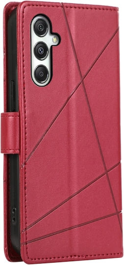 Задна корица Кожа Червен (Galaxy M35)