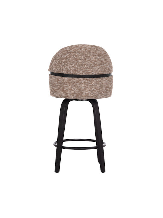 Hocker Bar mit Rückenlehne Hölzernes Dekker Black, Brown 48x54x96cm