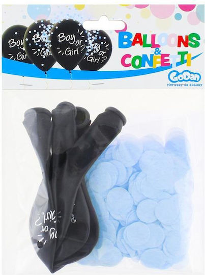 Set of 4 Balloons Latex Blue 30cm