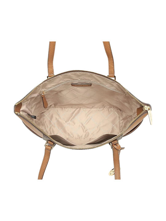 Charlotte LG TZ Leather Women's Tote Bag Brown