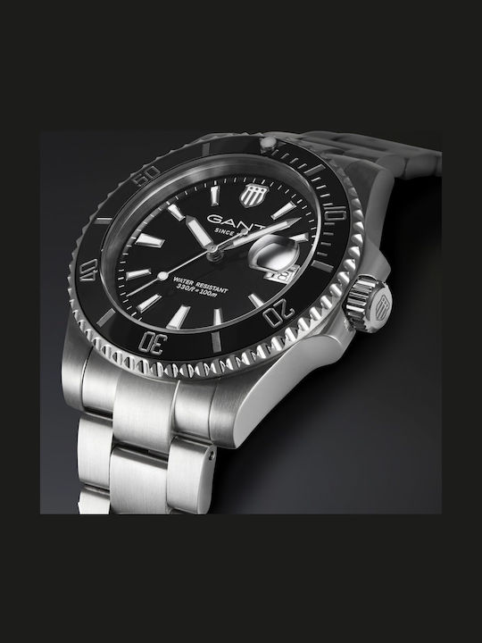 Gant Prestige Ανδρικό Ρολόι Μπαταρίας με Ασημί Μεταλλικό Μπρασελέ
