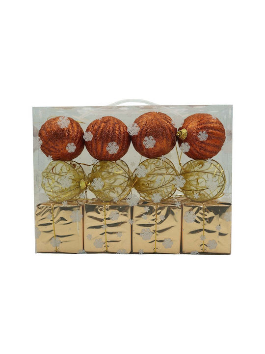 Ornament suspendat Glob Cupru Set 12buc