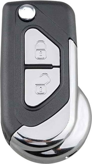 Husă Cheie Auto Tip Briceag 2 Butoane Compatibil Citroen Ds3 C3 Va2 Lamă