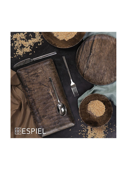 Espiel Pine Serving Bowl Round Wooden Brown with Diameter 15cm