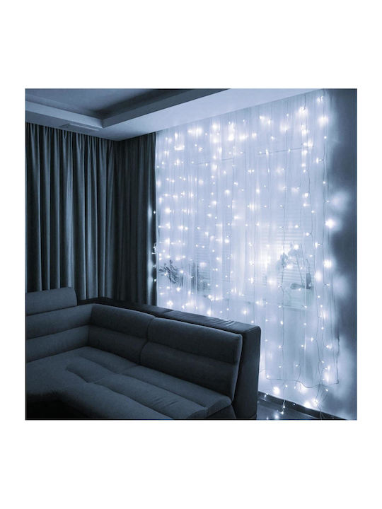 300 Λαμπάκια LED Κουρτίνα 3μ. x 300εκ. Ψυχρό Λευκό USB 300 Λαμπάκια LED Κουρτίνα 3μ. x 300εκ. Ψυχρό Λευκό USB