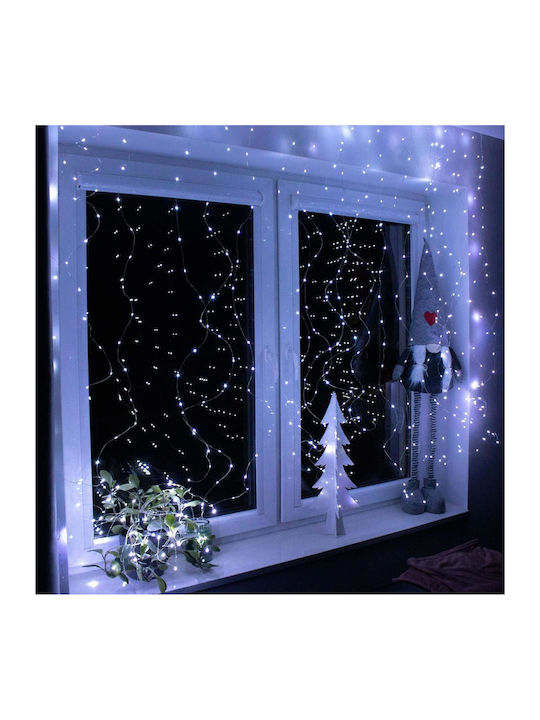 300 Lights LED 3m. x 300cm Cold White USB type Curtain 10pcs