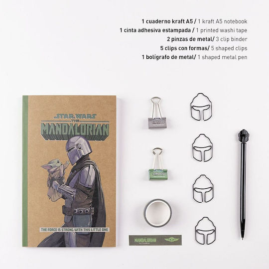 Set De Papetărie Mandalorian 10 Bucăți Verde