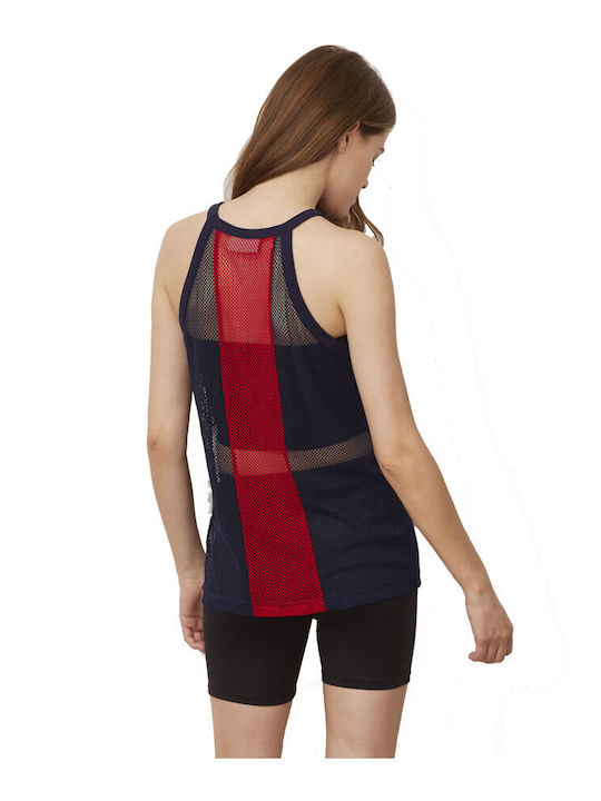 Bobbi Women's Athletic Blouse Sleeveless Navy Blue