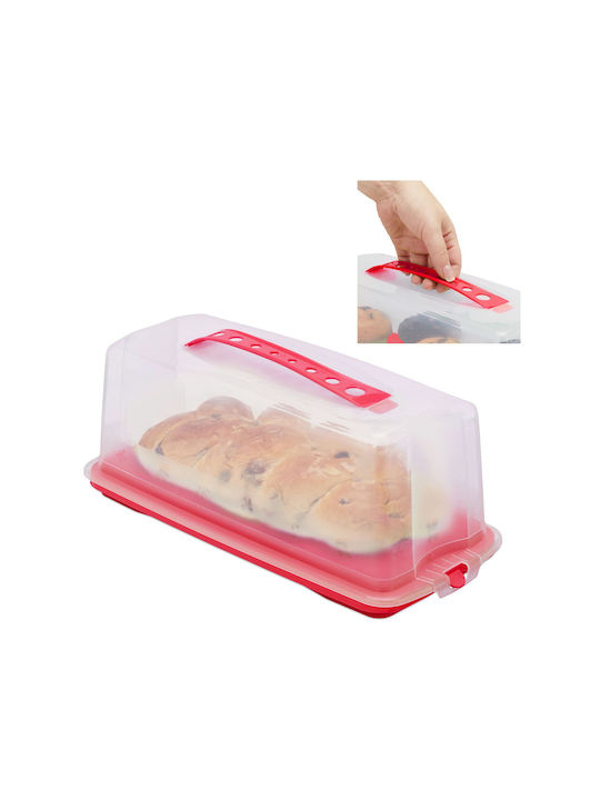 Relaxdays Lunchbox Kunststoff Rot 15x37cm 1Stück