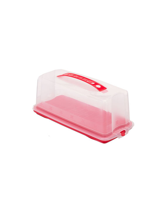 Relaxdays Lunchbox Kunststoff Rot 15x37cm 1Stück