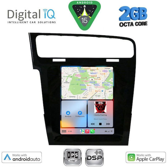 Digital IQ Ηχοσύστημα Αυτοκινήτου για Volkswagen Golf 2013 (Bluetooth/USB/WiFi/GPS/Apple-Carplay/Android-Auto) με Οθόνη Αφής 4.1"