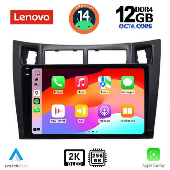 Lenovo Car Audio System for Toyota Yaris 2006-2011 (Bluetooth/USB/WiFi/GPS/Apple-Carplay/Android-Auto) with Touch Screen 9"