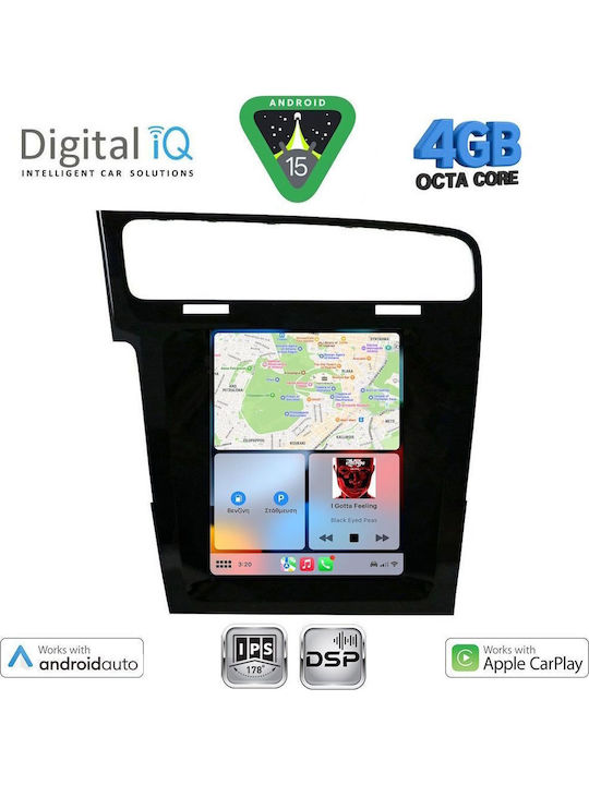 Digital IQ Auto-Audiosystem für Volkswagen Golf 2013-2021 (Bluetooth/USB/WiFi/GPS/Apple-Carplay/Android-Auto) mit Touchscreen 4.1"