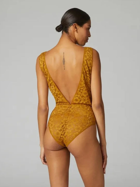 Marie Bodysuit Floral Design Transparenz