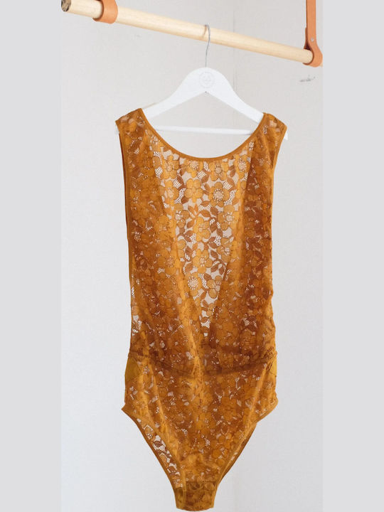 Marie Bodysuit Floral Design Transparenz