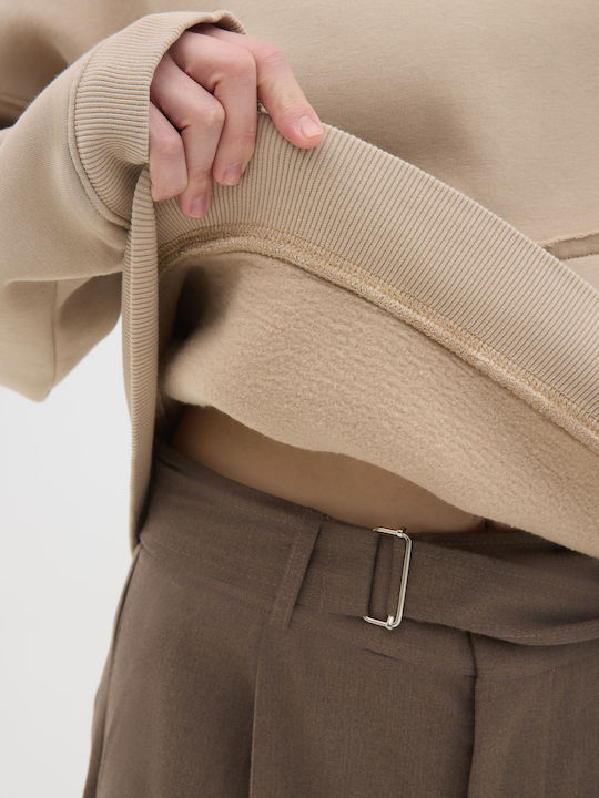 Sweatshirt with Hood Sand