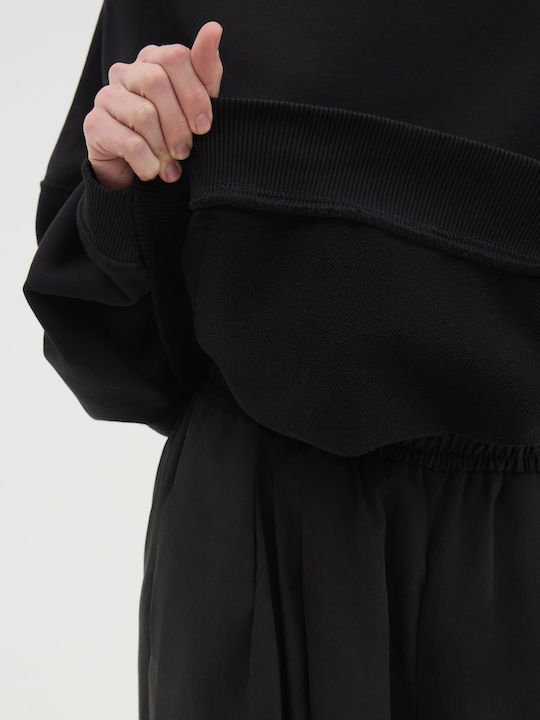 Sweatshirt with Hood Black