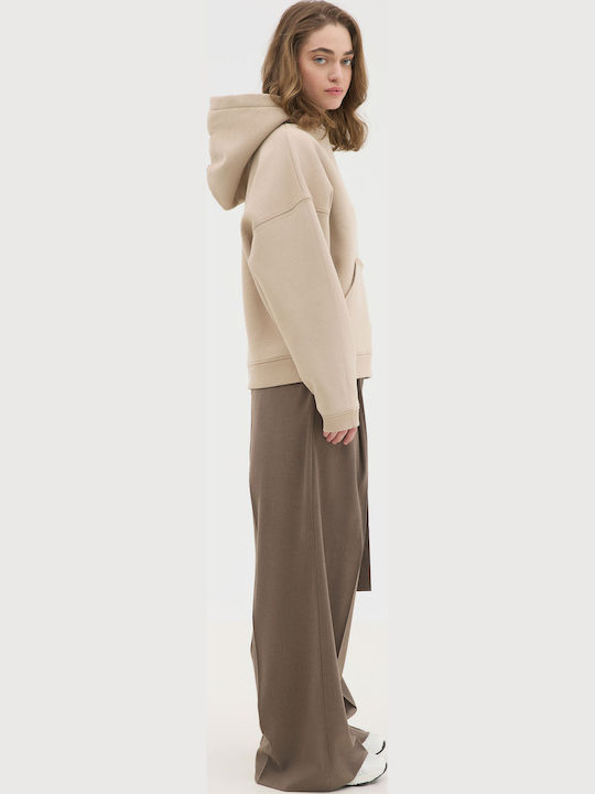 Sweatshirt with Hood Sand