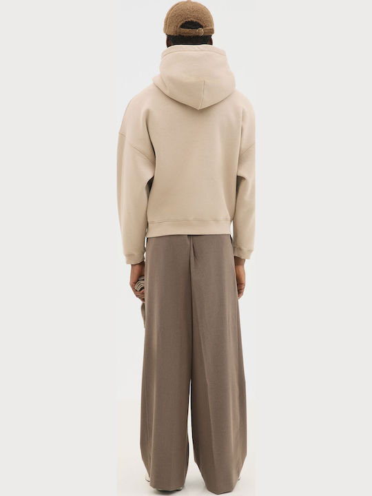 Sweatshirt with Hood Sand