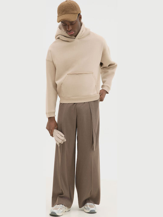 Sweatshirt with Hood Sand