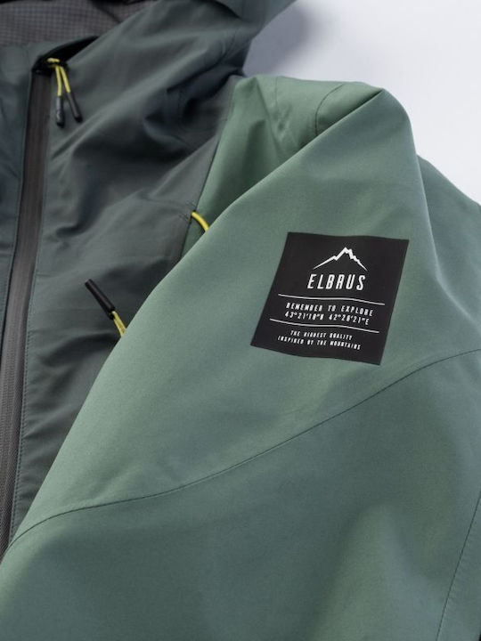 Winter Jacket Hardshell Waterproof and Windproof Green
