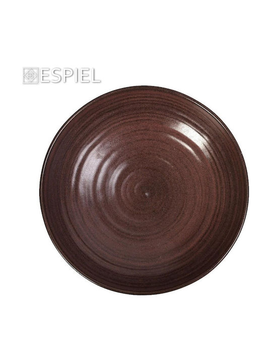 Espiel Calabria Pink Plate Soup Ceramic Pink with Diameter 26cm
