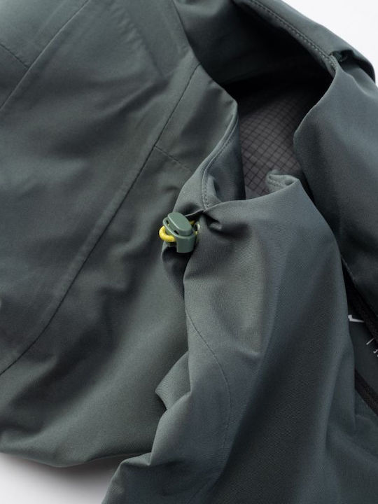 Winter Jacket Hardshell Waterproof and Windproof Green