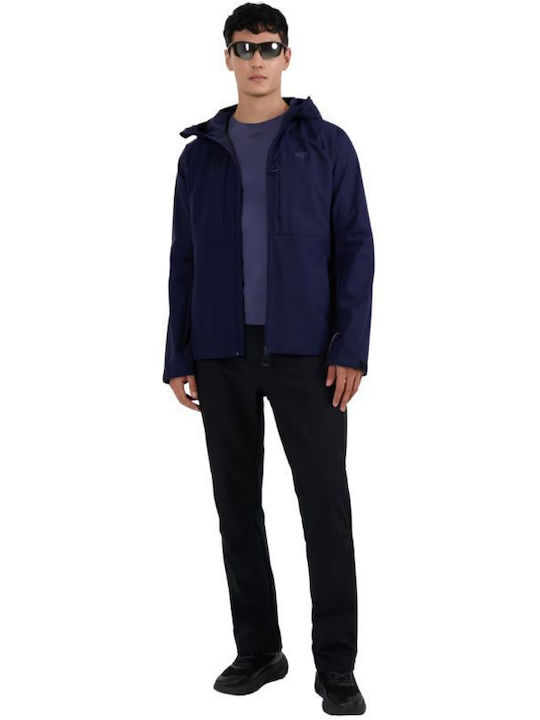 Winter Jacket Softshell Waterproof and Windproof Navy Blue