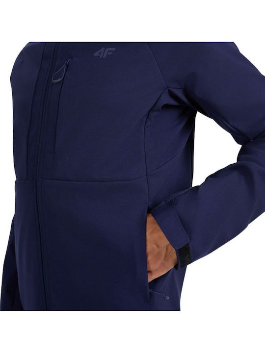 Winter Jacket Softshell Waterproof and Windproof Navy Blue