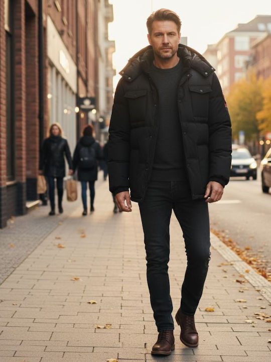 Jacke Wasserdicht Black