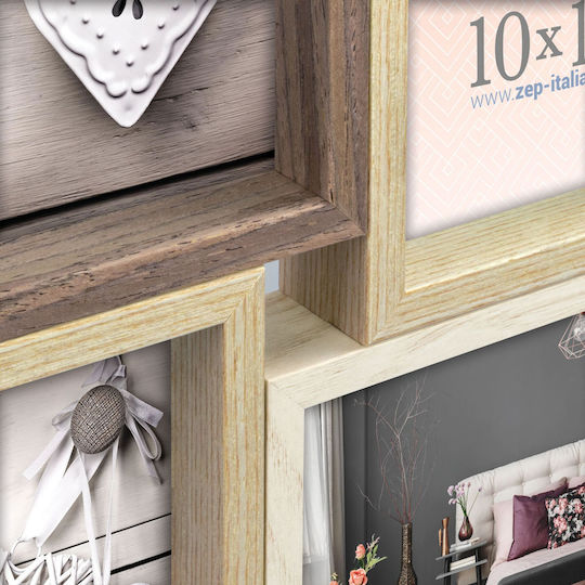 ZEP Photo Frame with Beige Wooden Frame 12x10