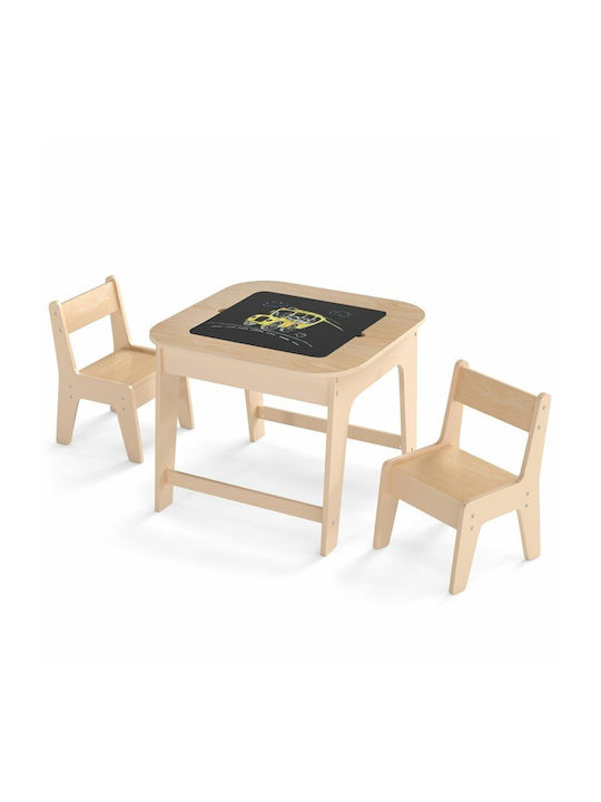 Kids Table and Chairs Set for Painting White Costway
