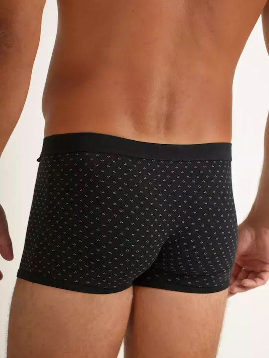 Roberto Ανδρικά Μποξεράκια Μαύρα με Σχέδια 3Pack