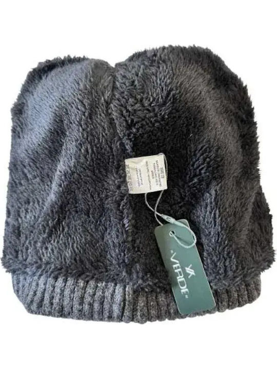 Set with Beanie Knitted in Black color