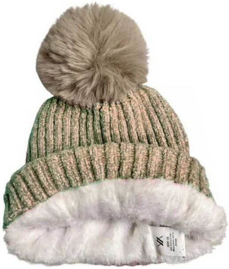 Frauen Set mit Beanie Gestrickt in Flieder Farbe