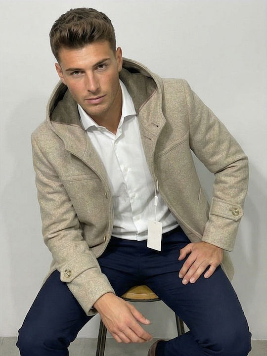 Men's Half Coat Beige