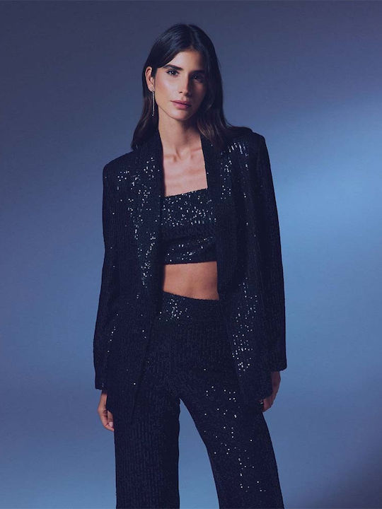 Sou Women's Blazer Blazer with Sequins