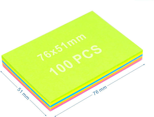 Autocolante de Notițe Multicolore 76*51mm 100 Bucăți 28323 Tpster